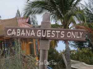 Cabana Guest Sign