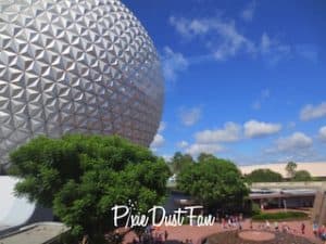 Epcot Spaceship Earth from the monorail