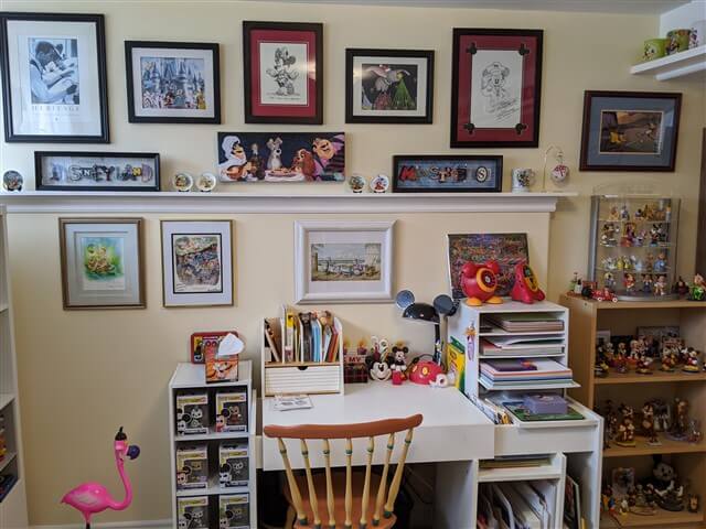 Carols Crafting Table In her Disney room