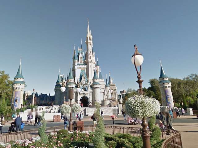 Inside Disney Parks with Google Street Views Castle Pic