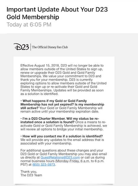 D23 Email