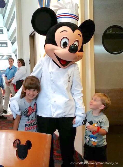 Kids at Chef Mickey at Walt Disney World