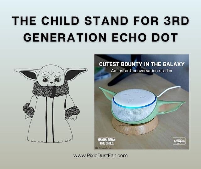 Baby Yoda echo dot holder